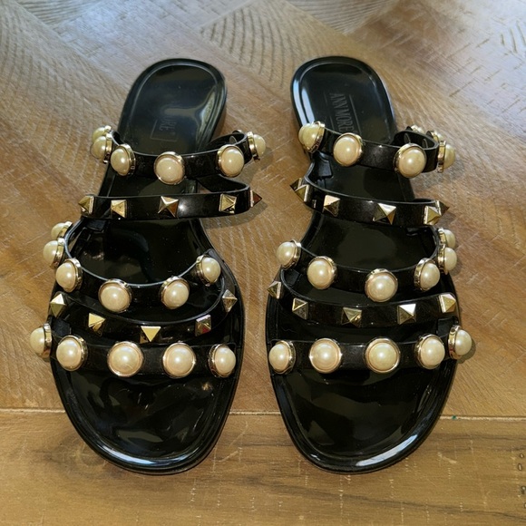 Studded Pearl Sandals - Picture 2 of 5